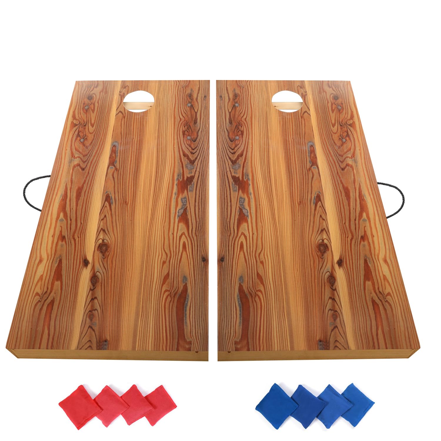 Premium Regulation Cornhole Game Set - 4x2ft Wooden Cornhole Boards with Bean Bags - Portable Outdoor Lawn Game for Tailgates, Backyard Parties, Beach & Camping Fun - Perfect for Adults & Family Gatherings