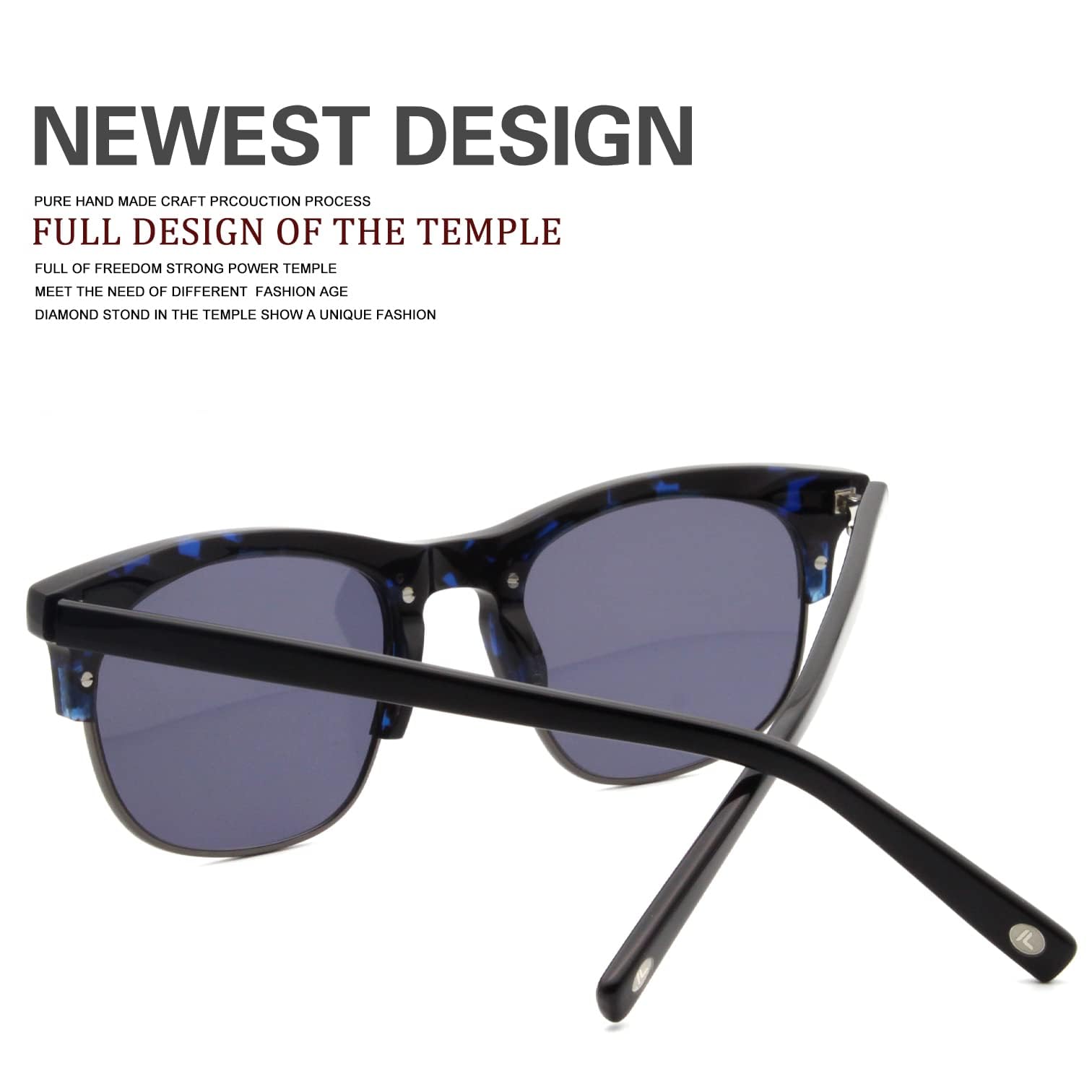 MOSTAR Classic Square Sunglasses for Men & Women - 100% UV Protection - Fashionable & Durable for Outdoor Activities, Driving, Beach & Travel