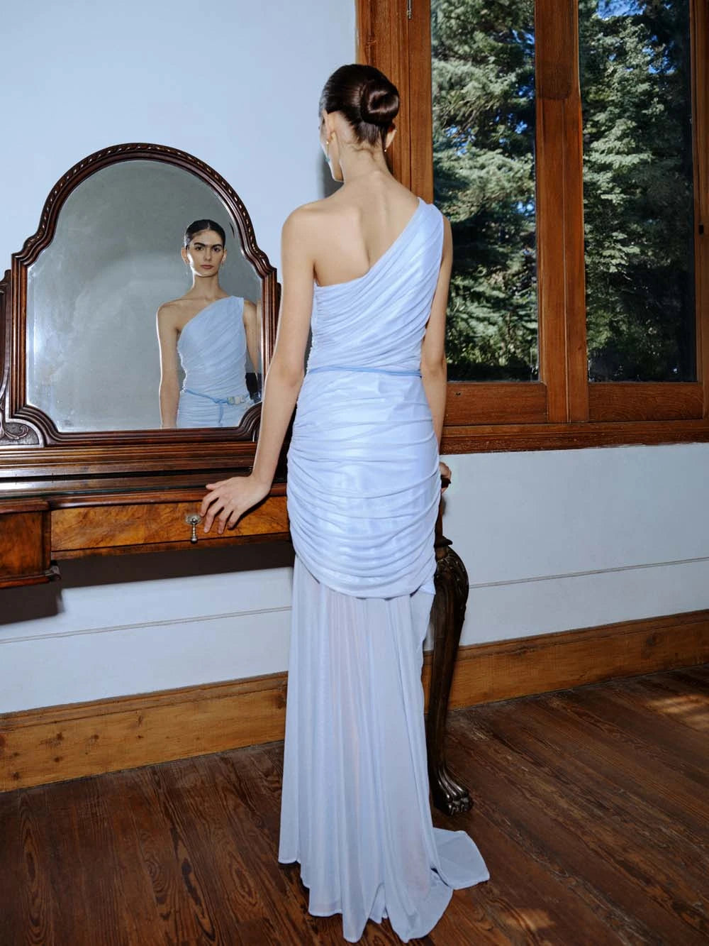 Ina Maxi Dress Ciel - Elegant Long Flowy Summer Dress for Women | Perfect for Beach Vacations, Weddings & Casual Outings