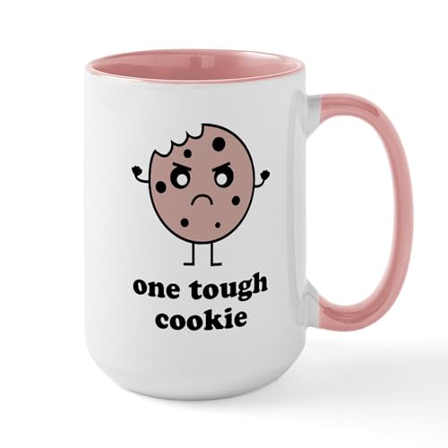 White/Pink Inside - One Tough Cookie Large Mug