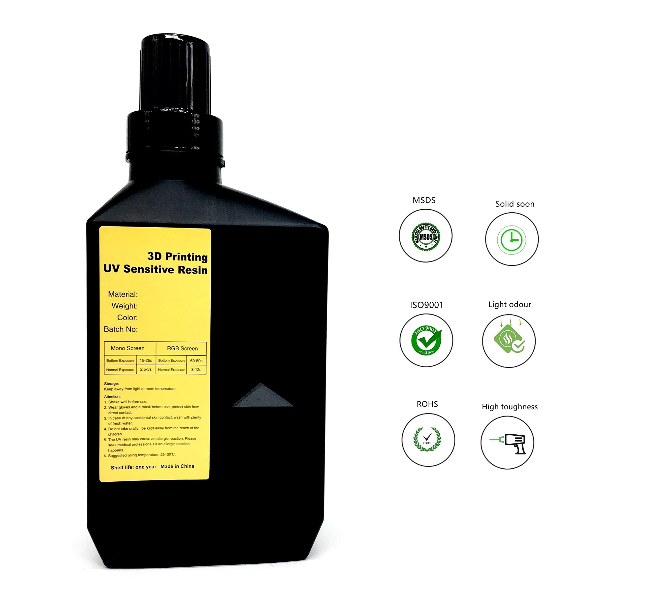 High-Quality Dental Mold Resin for LCD 3D Printing – UV Sensitive Photopolymer Resin (1000g) – Perfect for Dental Models, Crowns, and Orthodontic Appliances