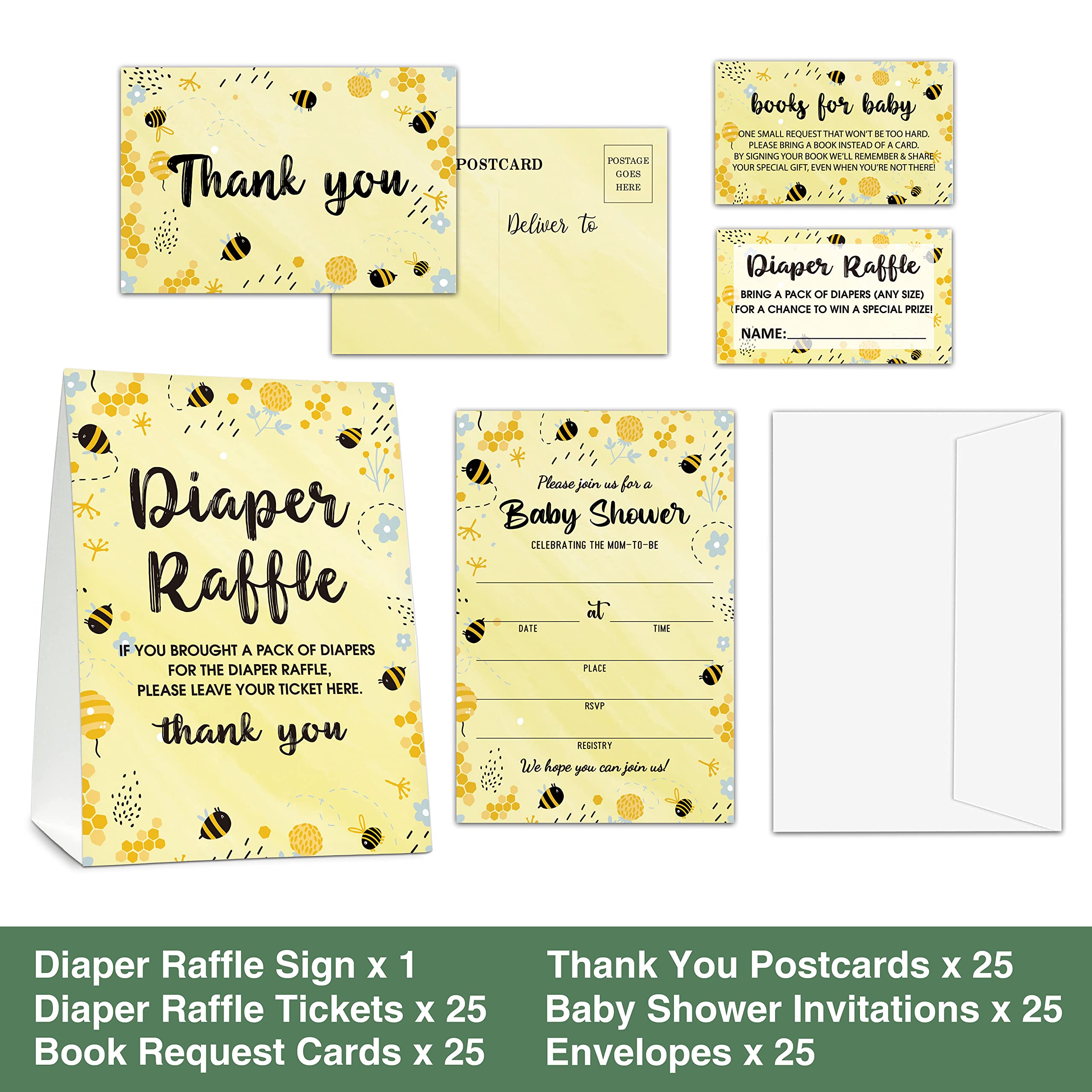 Baby Shower Game Set - Printable Baby Shower Game Cards - Party Favor Supplies & Decorations for Baby Shower Celebrations