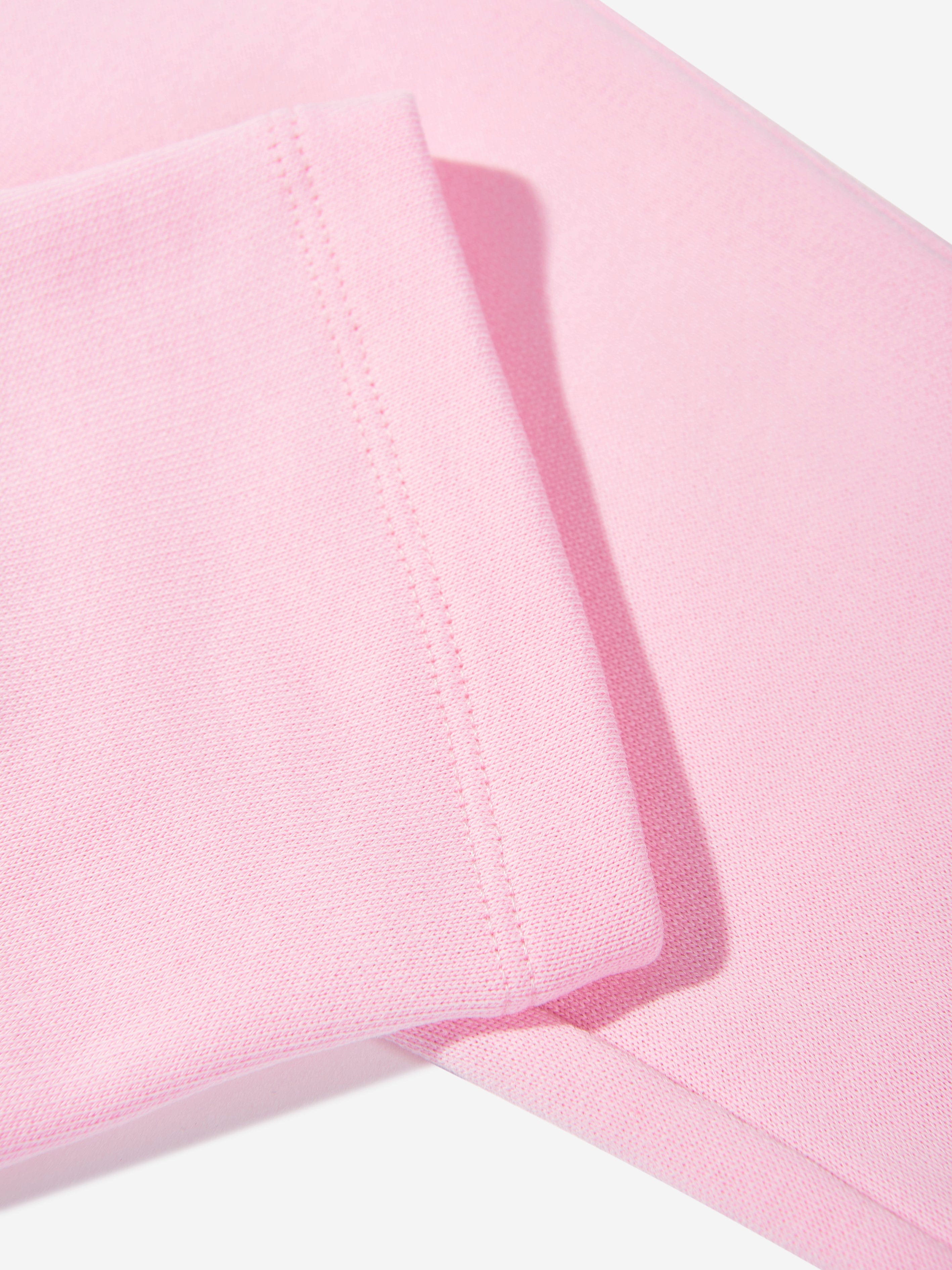Balmain Girls Pink Logo Button Joggers - Stylish Cotton Sweatpants for School, Playdates & Casual Outings