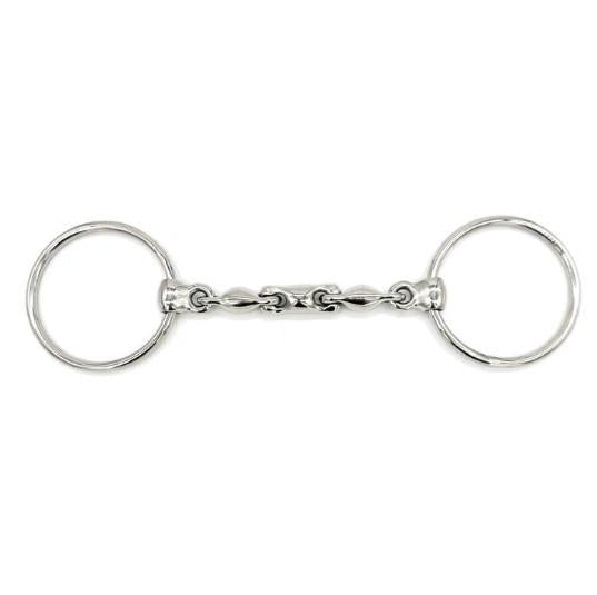 AJR Locking Waterford Loose Ring Bit - Comfortable Horse Training Bit for Dressage & Jumping - Perfect for Equestrian Sports & Riding Lessons