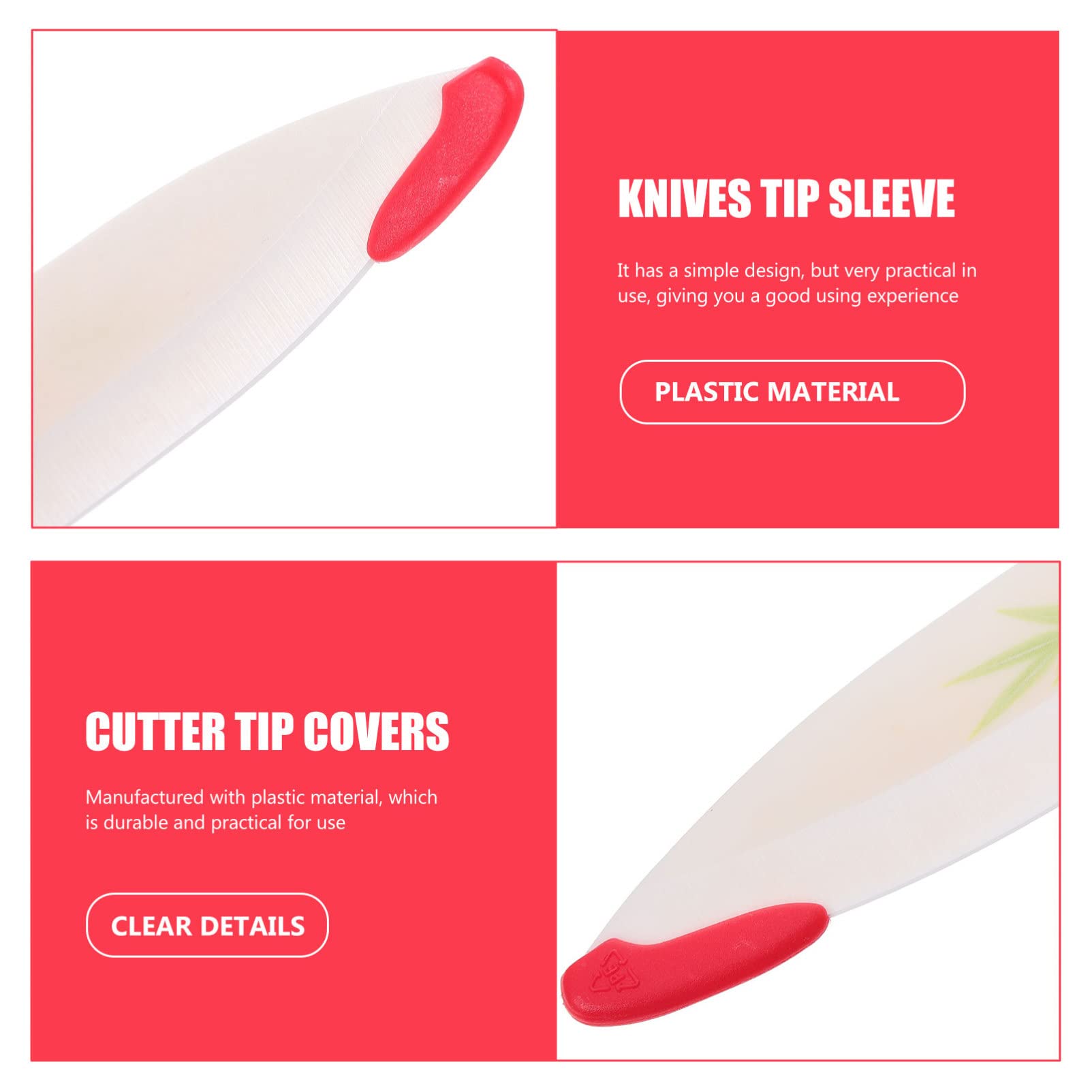 50pcs Plastic Knife Tip Covers - Protective Sleeves for Kitchen Knives & Cutters - Sharp Blade Protector - Safe Storage & Organization for Home & Professional Kitchens - Perfect for Moving, Travel, and Child Safety
