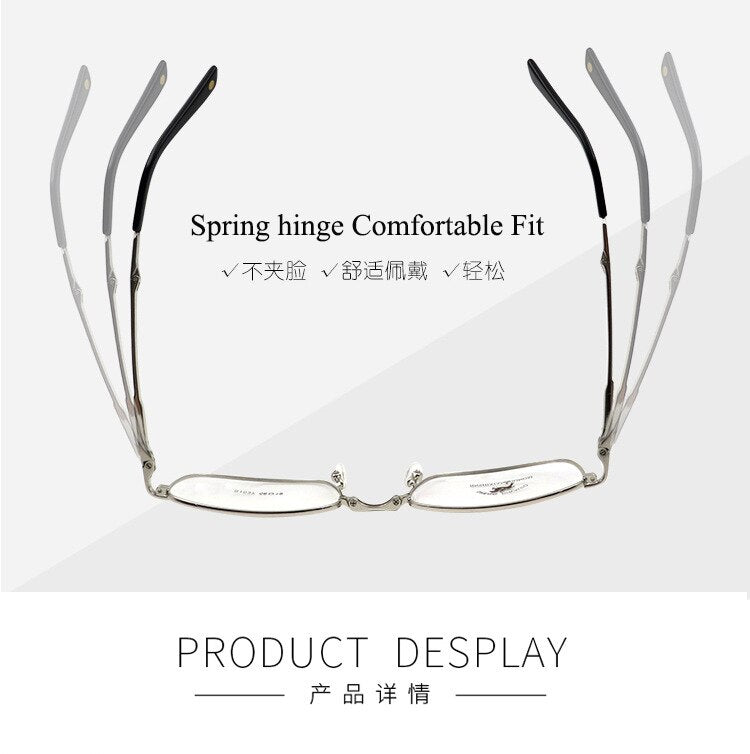 Bclear Men's Foldable Full Rim Alloy Frame Eyeglasses ZT1036 - Lightweight Reading Glasses for Men, Durable & Stylish Eyewear for Work, Travel, and Everyday Use