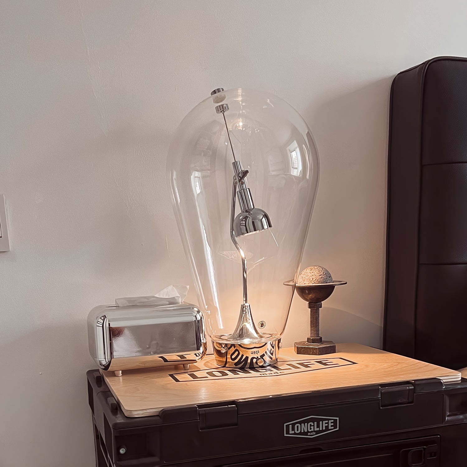 Modern LED Blow Table Lamp - Adjustable Brightness, USB Charging, Touch Control - Perfect for Bedroom, Living Room, Office & Study Desk Lighting