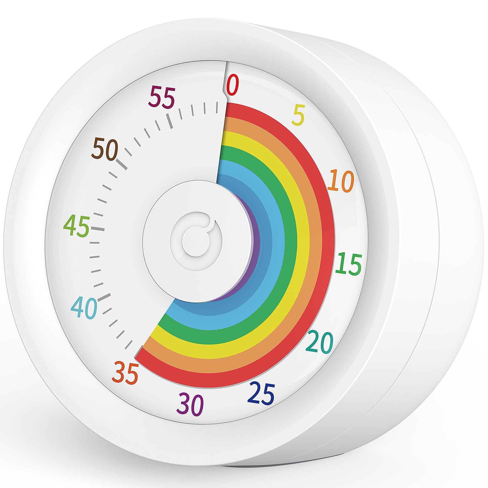 60 Minute Visual Timer for Kids - Silent Countdown Timer with Rainbow Design, No Ticking Sound for Classroom, Homework & Time Management (Ideal for ADHD, Autism & Focus Training)