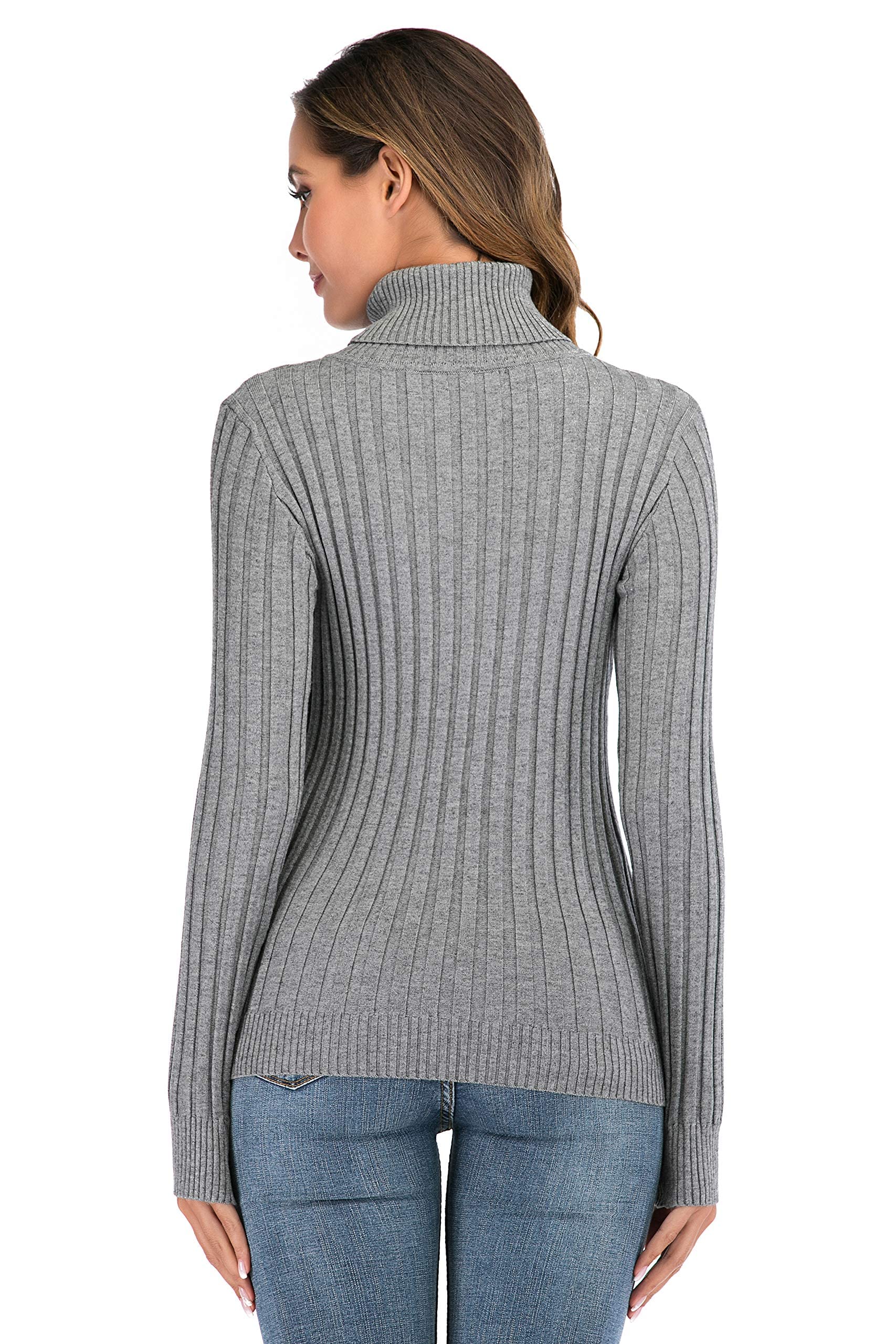 Women's Lightweight Turtleneck Sweater - Winter Knit Pullover Long Sleeve Slim Fit Top for Work, Office & Casual Outfits