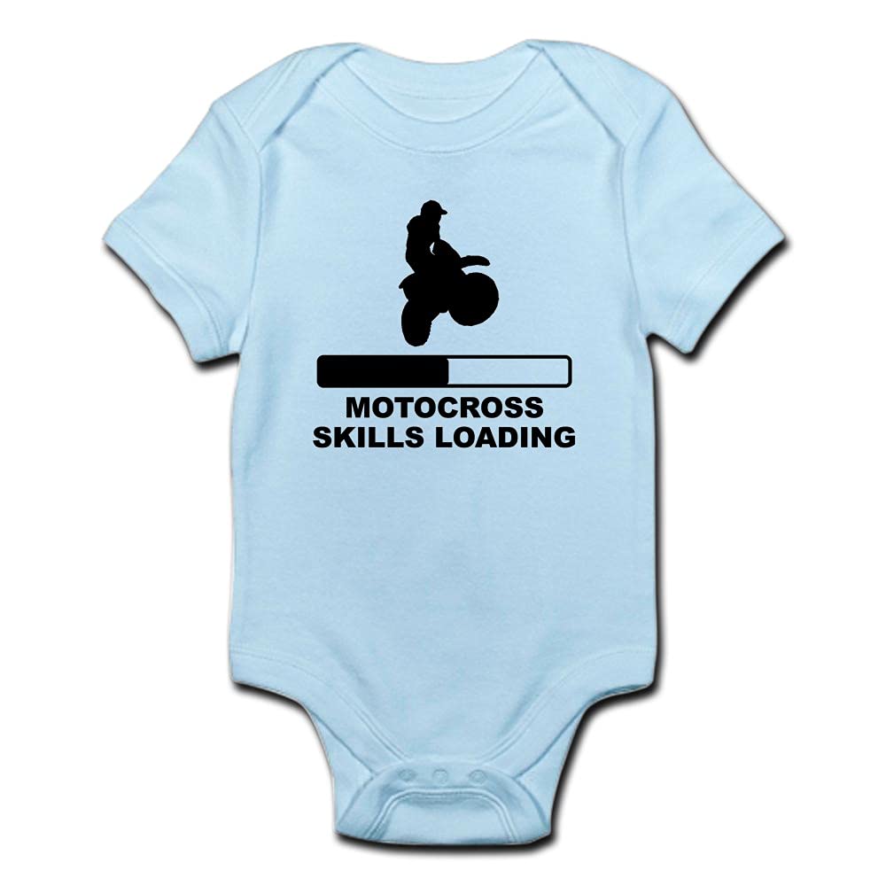 Motocross Skills Loading Baby Bodysuit - Funny Motorcycle Racing Onesie for Infants - Perfect for Bike Enthusiast Parents & Motorcross Themed Parties