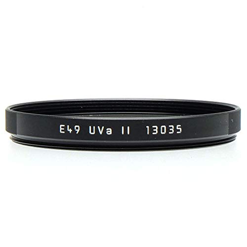 Leica E49 UVa II Glass Filter - Black Lens Filter for UV Protection & Clarity | Perfect for Outdoor Photography & Travel