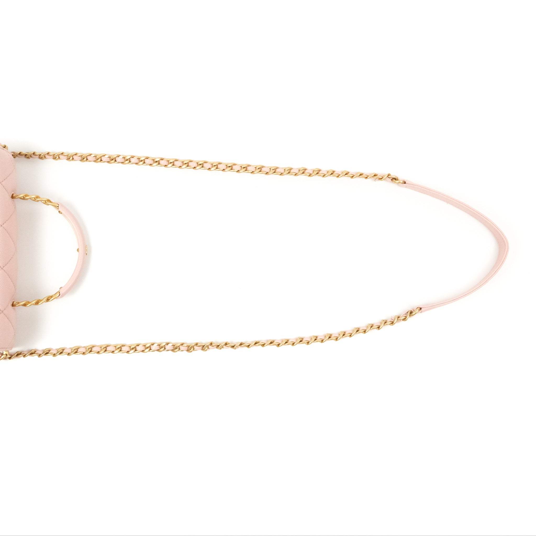 Chanel Carry Me Top Handle Flap Bag in Pink Caviar Leather with Aged Gold Hardware 23S Collection - Perfect for Date Nights, Parties & Special Occasions