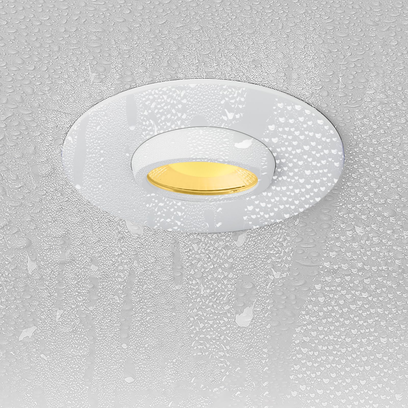 8 Pack 3 Inch Gimbal LED Recessed Light 10W - 3 Color Temperature Adjustable (3000K/4000K/5000K) - Waterproof Downlight for Shower, Living Room, Bedroom - Perfect for Home Lighting, Bathroom Vanity & Kitchen Ceiling