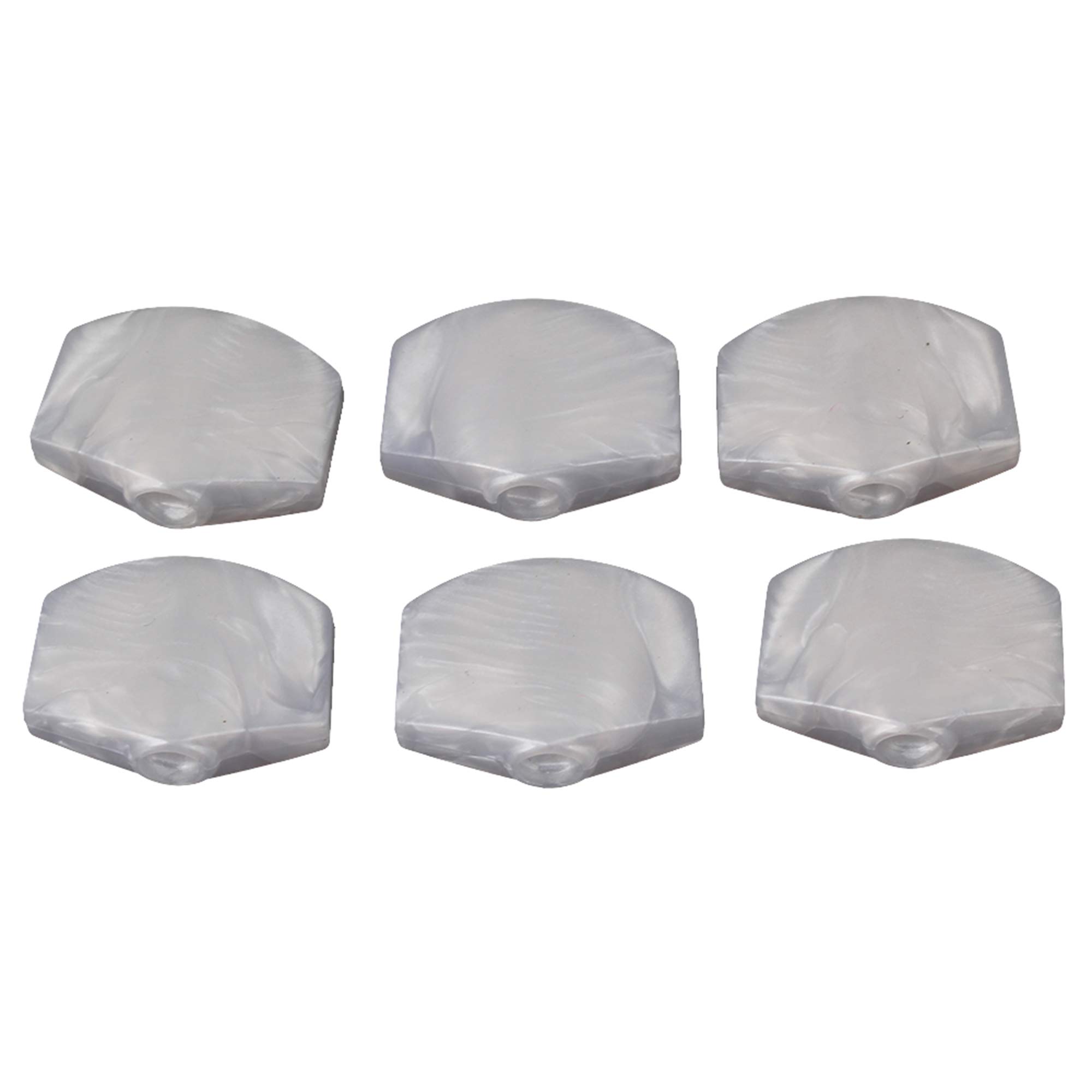 6PCS Pearl White Guitar Tuning Pegs - Machine Heads with Screws for Acoustic & Electric Guitar Replacement Parts | Perfect for Guitar Repair, Maintenance and DIY Upgrades