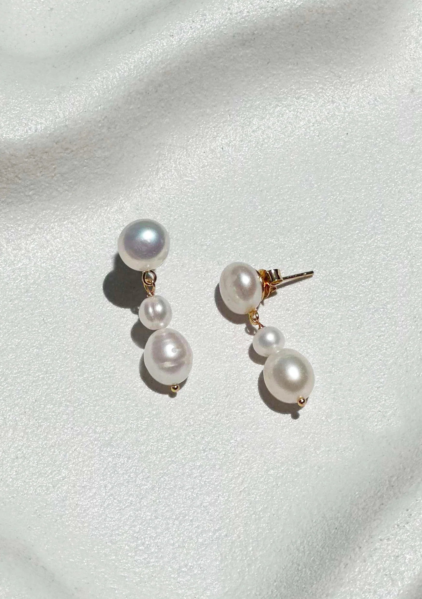 Lola Knight Lucia 18K Gold Pearl Drop Bridal Earrings – Elegant Wedding Jewelry for Brides, Bridesmaids & Formal Occasions