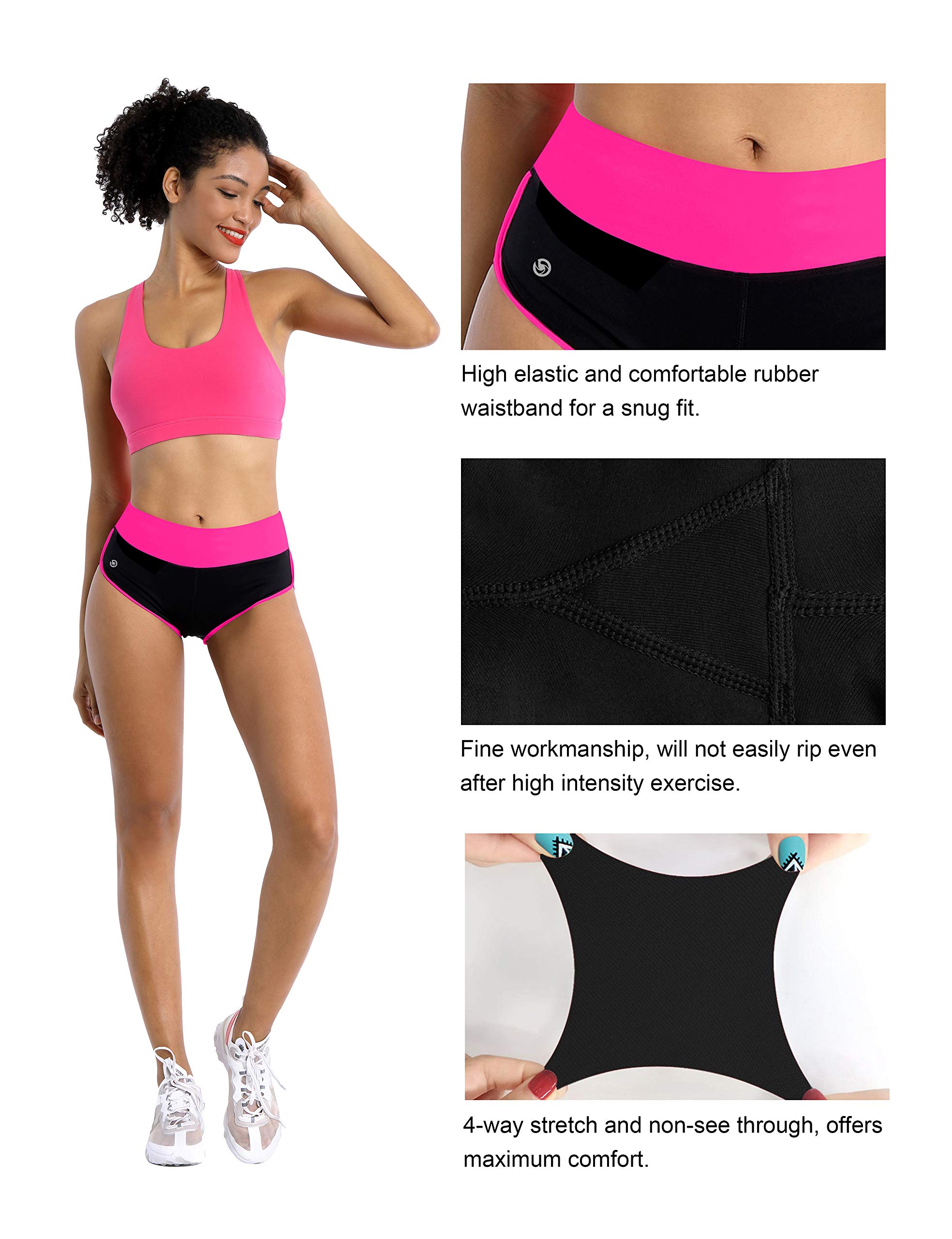 BUBBLELIME Women's High Waisted Yoga Shorts - XS to XXL, Tummy Control Workout Shorts with UPF30+, Moisture Wicking Running & Fitness Shorts for Yoga, Gym, Jogging & Summer Activities