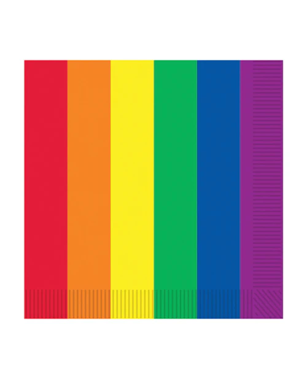 Beistle Rainbow Stripes Design Luncheon Napkins - 50 Count Colorful Party Napkins for Birthday, Baby Shower & Holiday Celebrations - Premium Disposable Paper Napkins for Festive Decorations