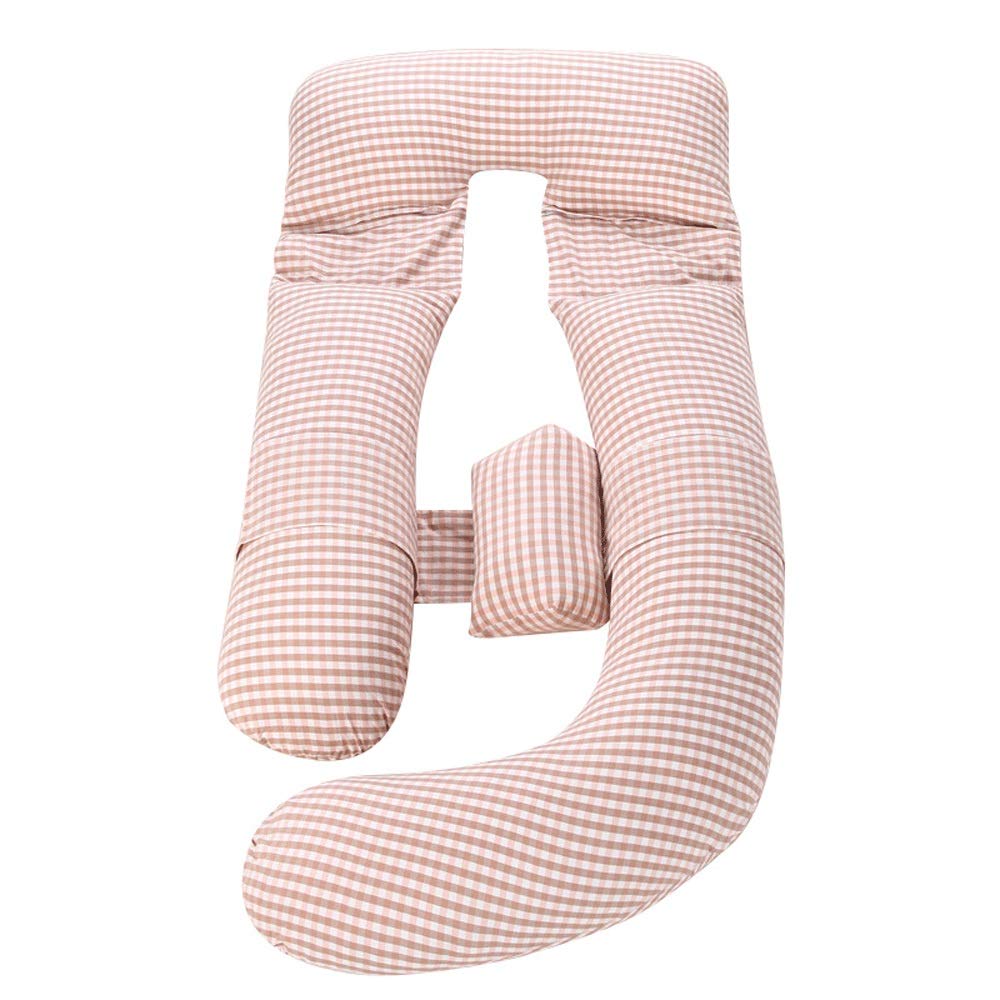 **G-Shaped Pregnancy Pillow for Side Sleepers - Ergonomic Maternity Body Pillow with Removable Cover, Waist & Back Support - Plaid Design for Comfortable Sleep During Pregnancy - Perfect for Relaxing, Nursing & Pain Relief**