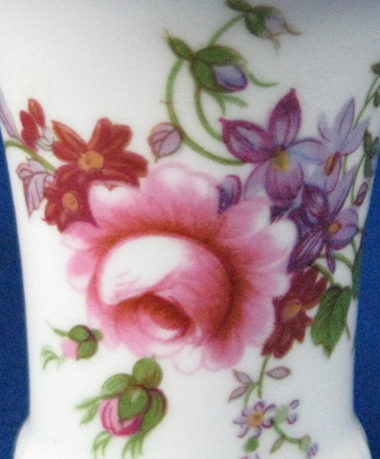 Royal Crown Derby English Bone China Toothpick Holder - Derby Posies Pink Roses Design, Elegant Small Vase for Home Decor | Perfect for Dining Table, Kitchen Countertop, and Gift Giving