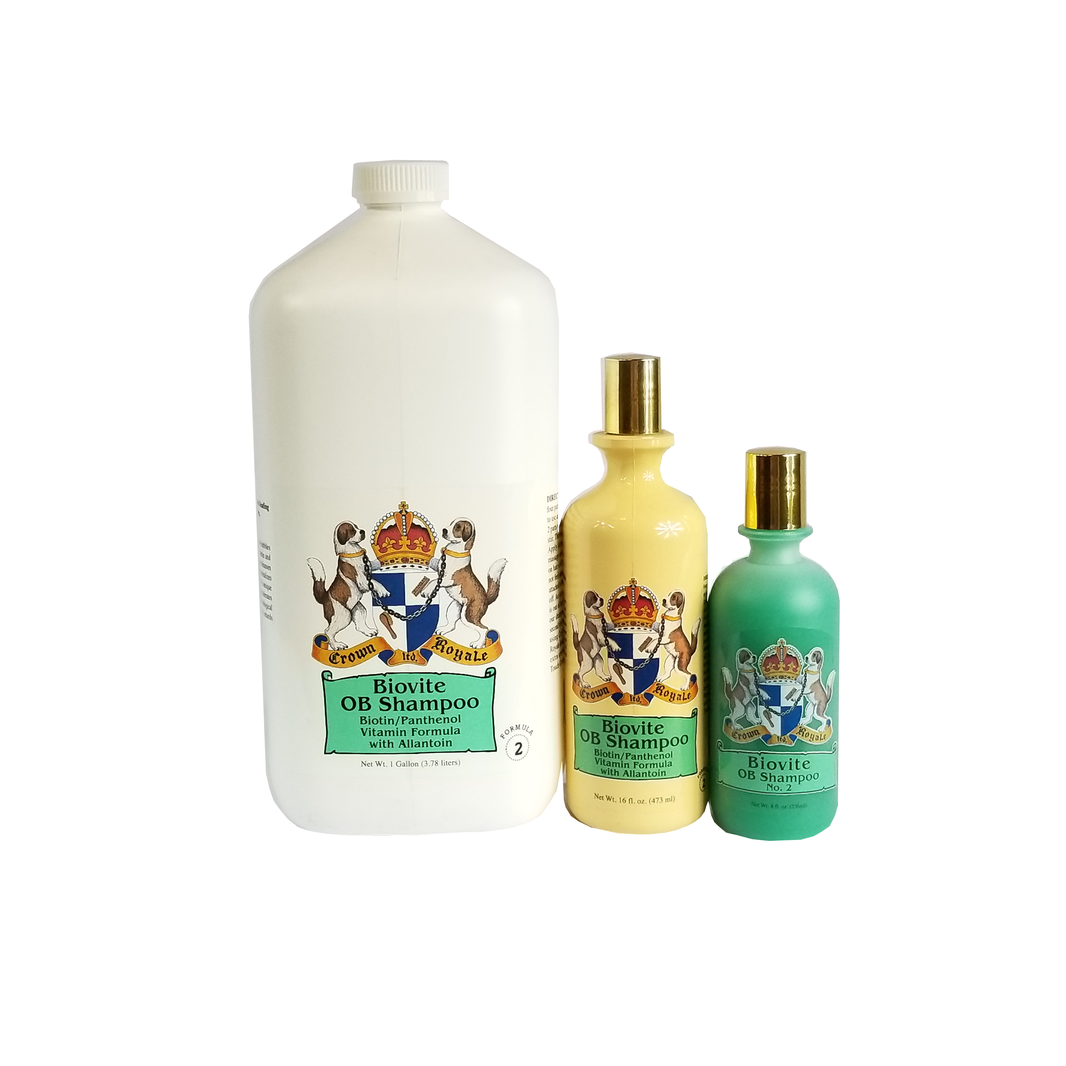Crown Royale Biovite OB Shampoo Formula #2 - Organic Biotin Shampoo for Hair Growth & Thickness - Perfect for Daily Use & Damaged Hair Repair