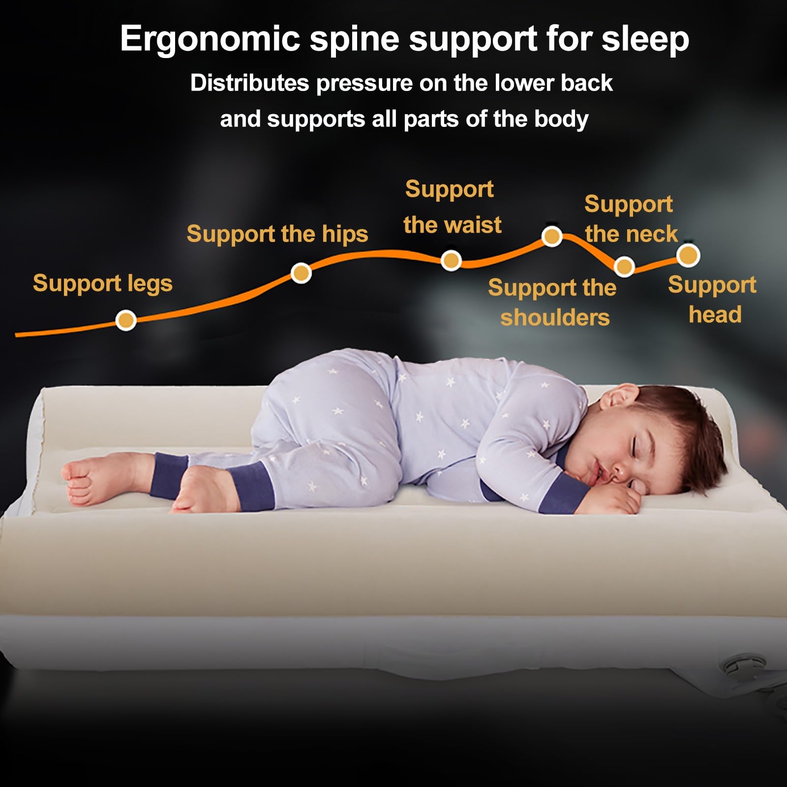**ZDMZR Inflatable Baby Travel Bed – Portable Airplane Bed for Toddlers & Infants, Fits Most Economy Seats – Perfect for Long Flights, Road Trips & Family Vacations**
