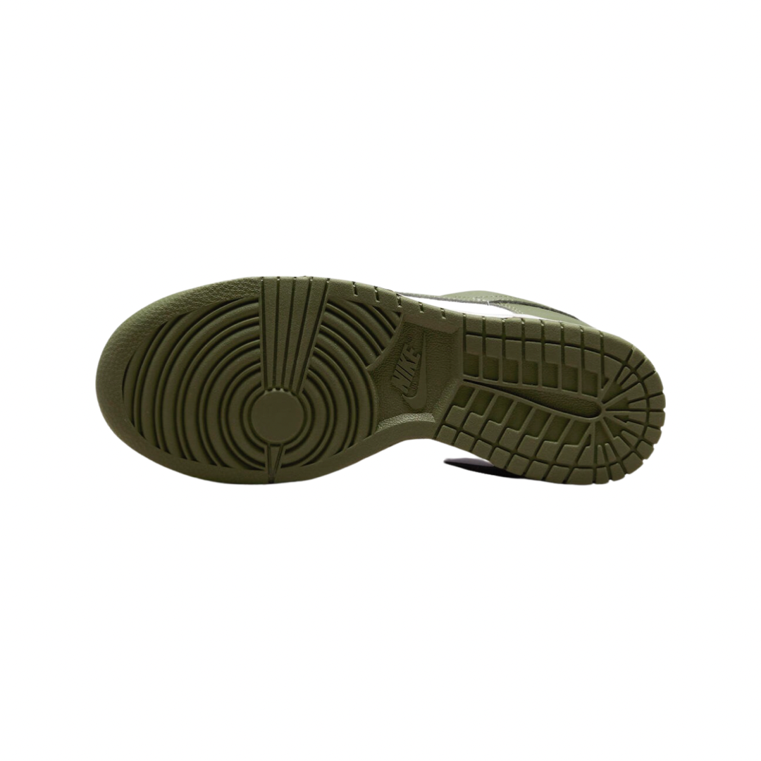 Nike Women's Dunk Low Sneakers - White/Medium Olive - Casual & Athletic Shoes for Women | Perfect for Running, Gym, and Everyday Wear