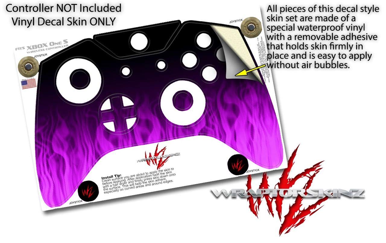 XBOX One S/X Controller Skin Wrap - Fire Purple Vinyl Decal for Gaming Protection