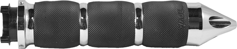 Avon Tyres Chrome Air Cushioned Heated Motorcycle Grips with Spiked Ends - Cold Weather Comfort for Harley, Honda, Yamaha & More - Perfect for Winter Riding & Long-Distance Tours