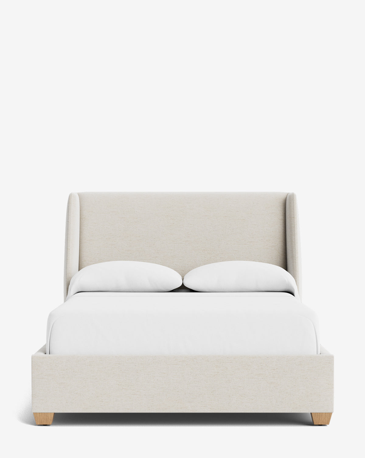 Walt Bed Low Headboard - Modern Minimalist Bed Frame for Small Spaces - Perfect for Apartments, Dorms & Guest Rooms