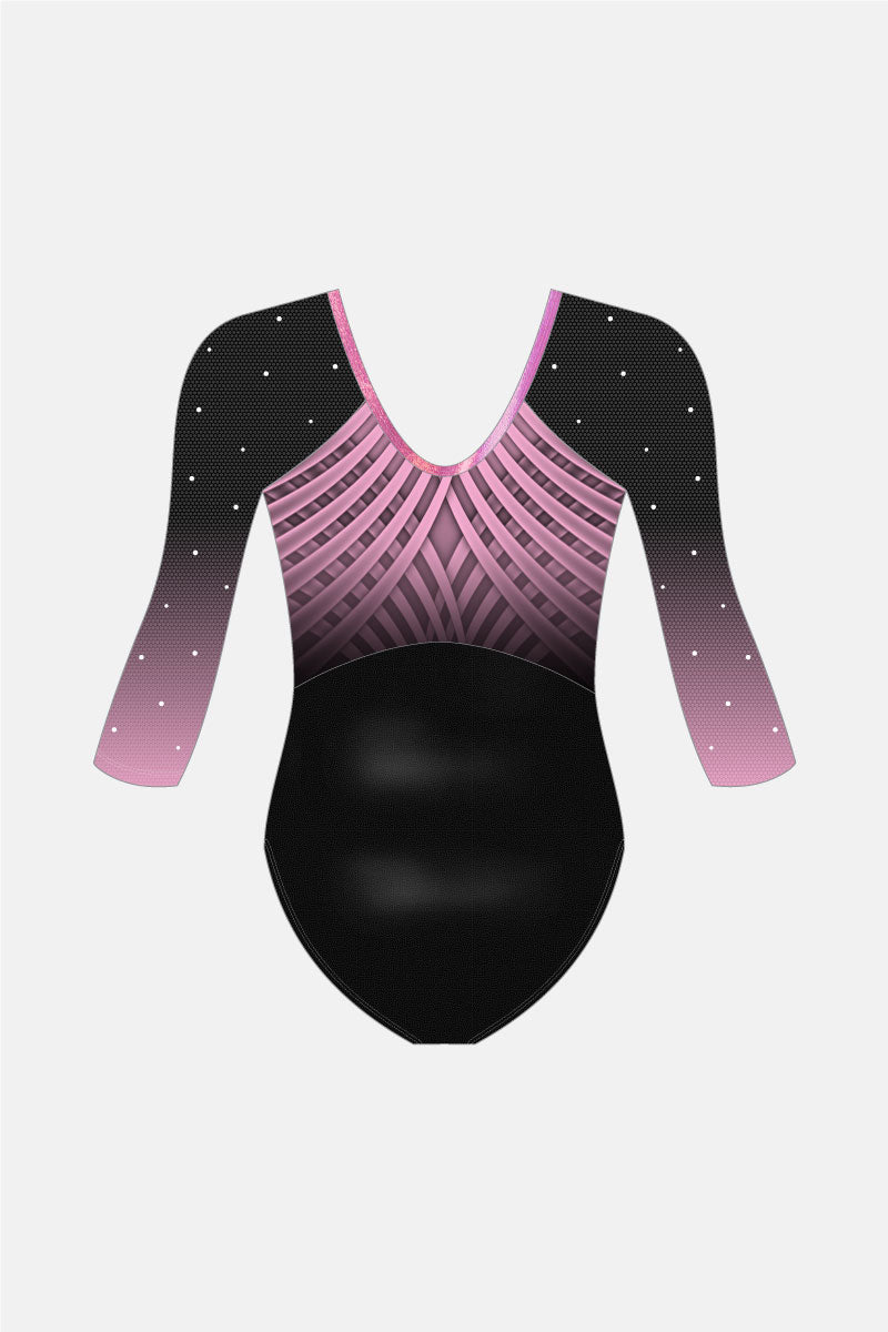 Azia 3/4 Sleeve Leotard for Ballet, Dance & Gymnastics - Comfortable Stretch Fabric for Kids & Adults - Perfect for Practice, Performances & Recitals