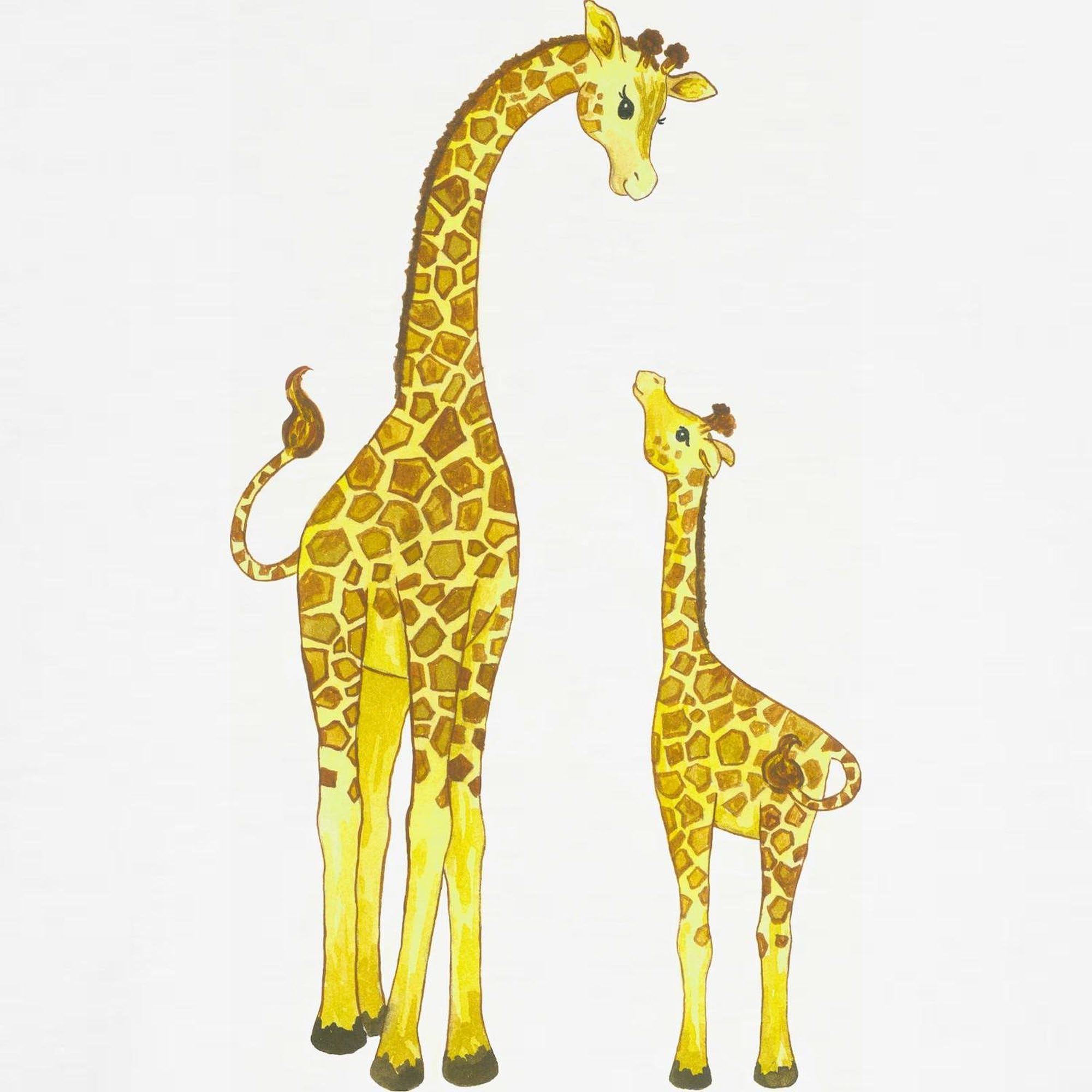 Mom and Baby Giraffe Maternity T-Shirt for Women - Stretchy Ruched Side Design for Comfort - Perfect for Pregnancy Photos, Baby Showers & Mother's Day Gifts
