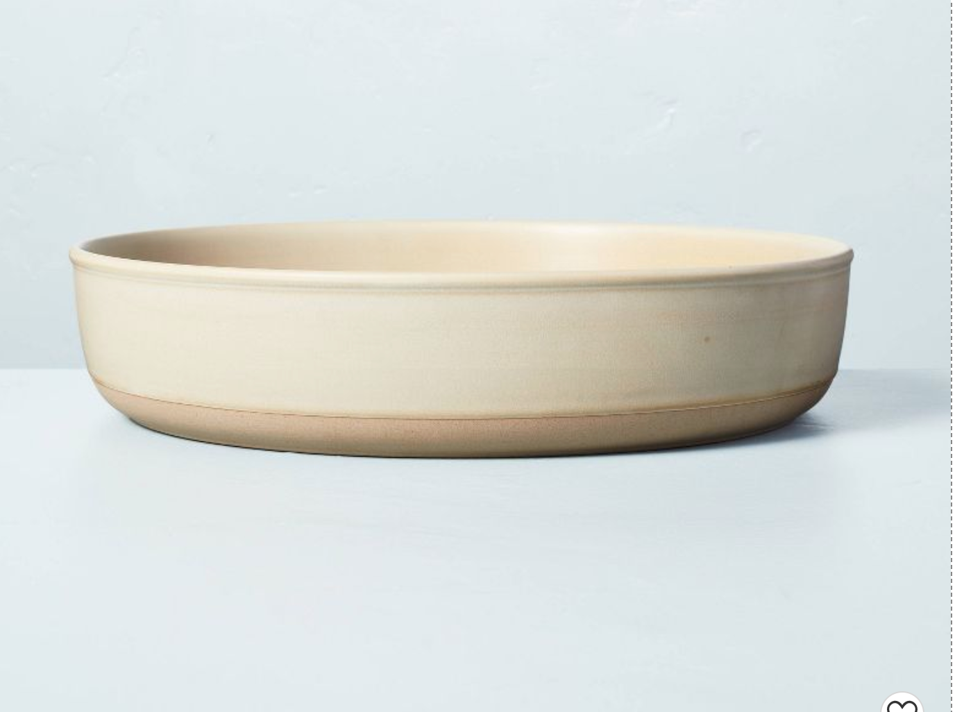 127oz Modern Rim Stoneware Serving Bowl - Taupe/Clay - Hearth & Hand™ with Magnolia - Perfect for Family Dinners, Entertaining Guests & Farmhouse Style Decor