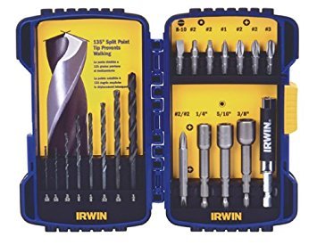Irwin Industrial Tool Co 357020 20-Piece Drill and Drive Bit Set - Perfect for DIY Projects, Home Repairs, and Professional Construction Work