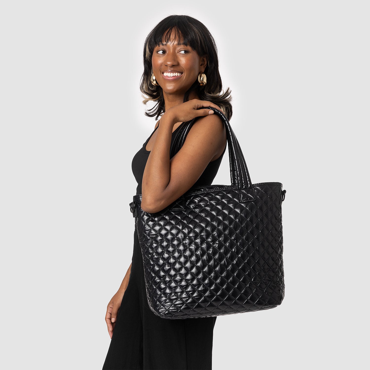 Harper Quilted Tote Bag for Women - Stylish & Spacious Handbag for Work, Travel & Everyday Use