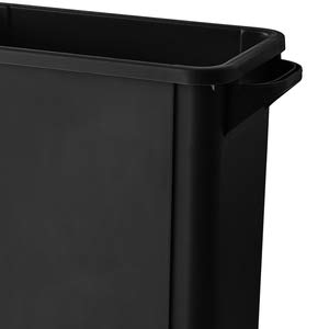 PRO&Family 64 Qt (16 Gallon/60L) Black Slim Rectangular Trash Can - Touchless Kitchen Garbage Bin, Office Waste Basket & Recycling Container for Home, Office & Commercial Use