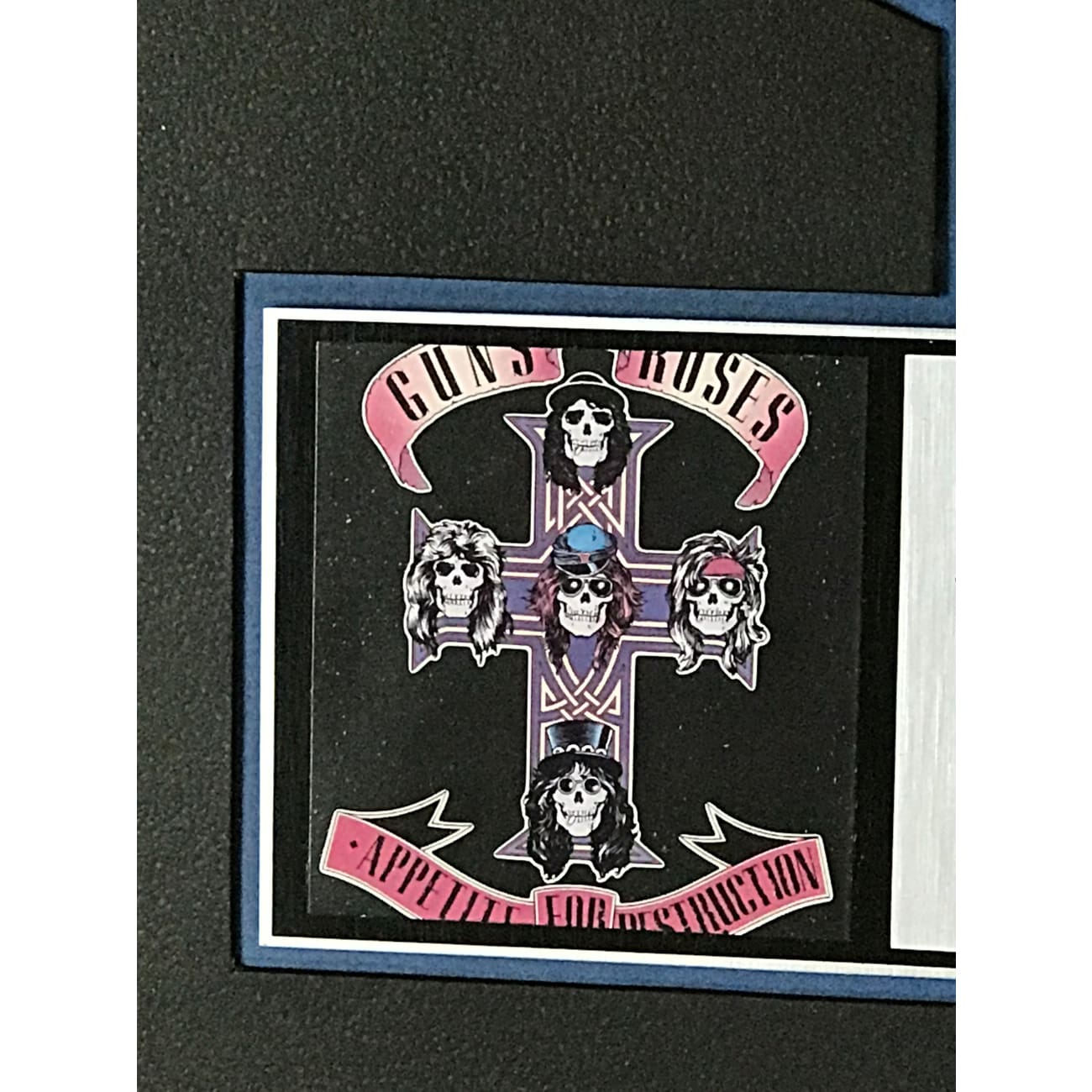 Guns N' Roses Appetite For Destruction RIAA Certified Platinum LP Record Award - Perfect for Music Collectors, Rock Memorabilia Displays & Band Merchandise Collections