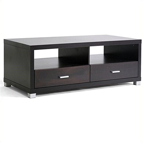 Allora Modern Dark Brown Coffee Table - Stylish Living Room Furniture for Home Decor & Small Spaces