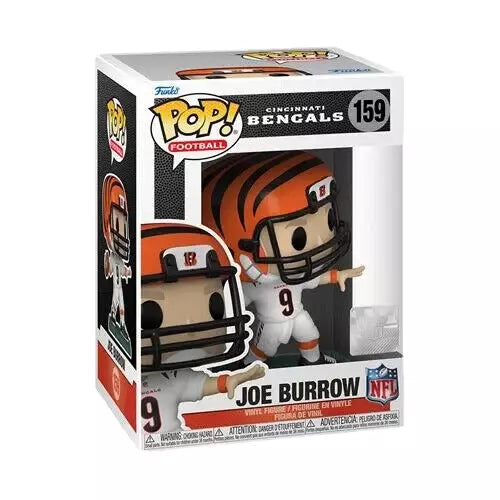 Joe Burrow NFL Cincinnati Bengals Away Uniform Funko Pop #159 with Protector Case - Perfect for Football Fans, Collectors, and Home Decor