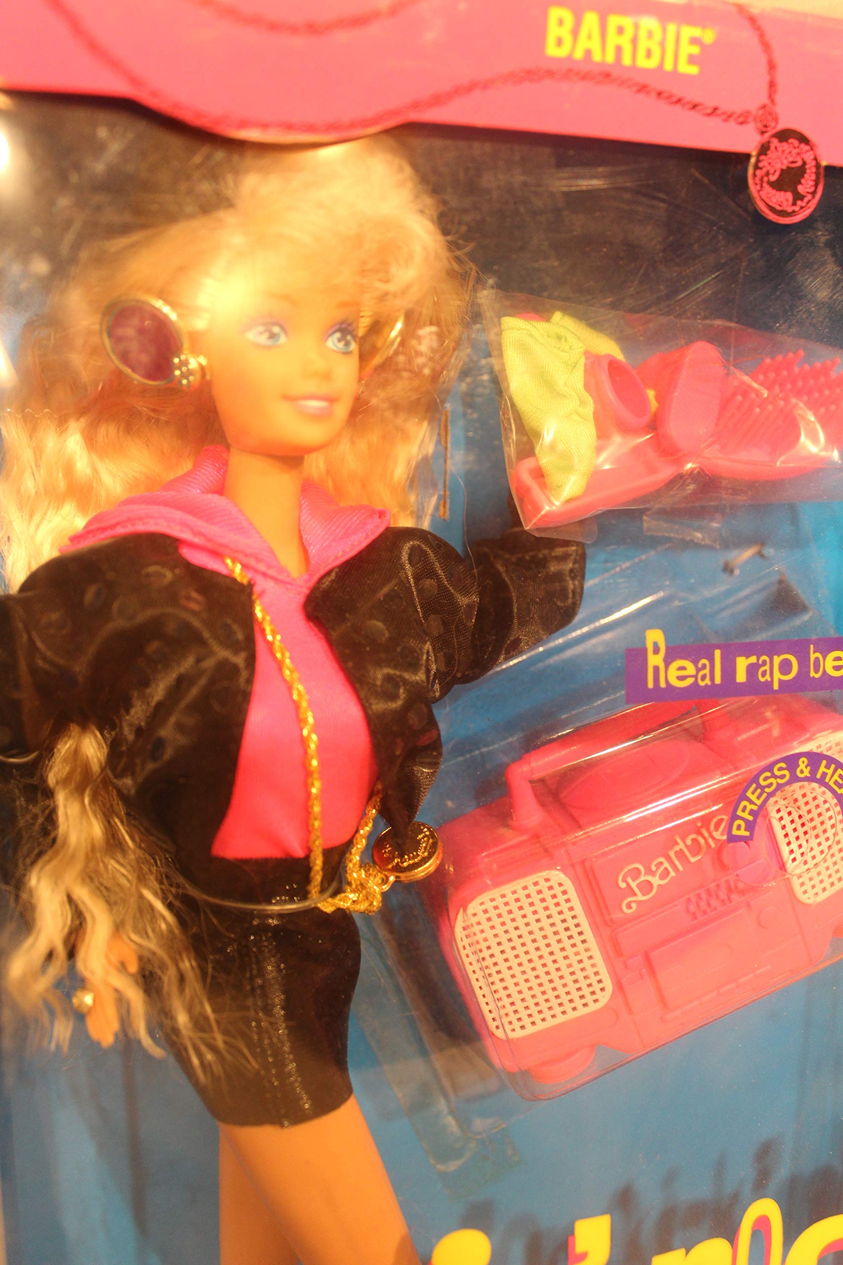 Original Rap & Rock Barbie Doll with Working Boom Box - 1991 Collectible Toy for Music Lovers & Nostalgic Gift for 90s Kids - Perfect for Display, Play & Retro Themed Parties