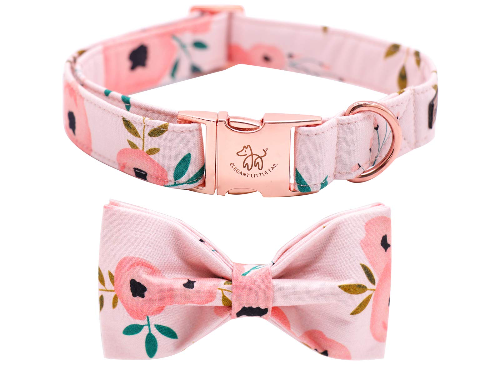 Elegant Adjustable Dog Collar with Bow Tie - Soft & Comfortable Pet Collar for Small, Medium, Large Dogs & Cats - Perfect for Weddings, Parties & Special Occasions