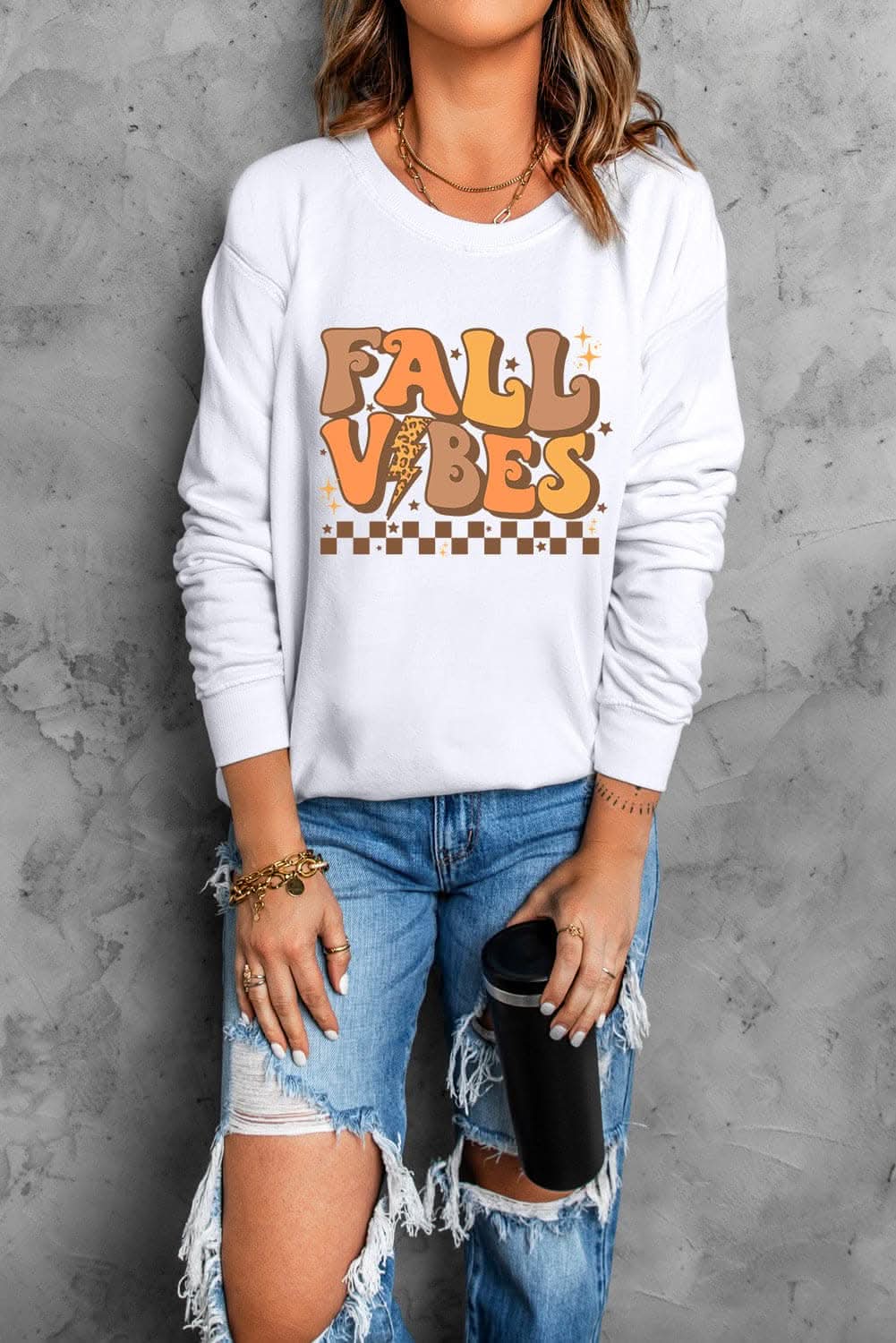 Stylish Letter Print Sweatshirt for Women - Long Sleeve Casual Pullover - Perfect for Fall Fashion, Lounge Wear & Street Style Outfits