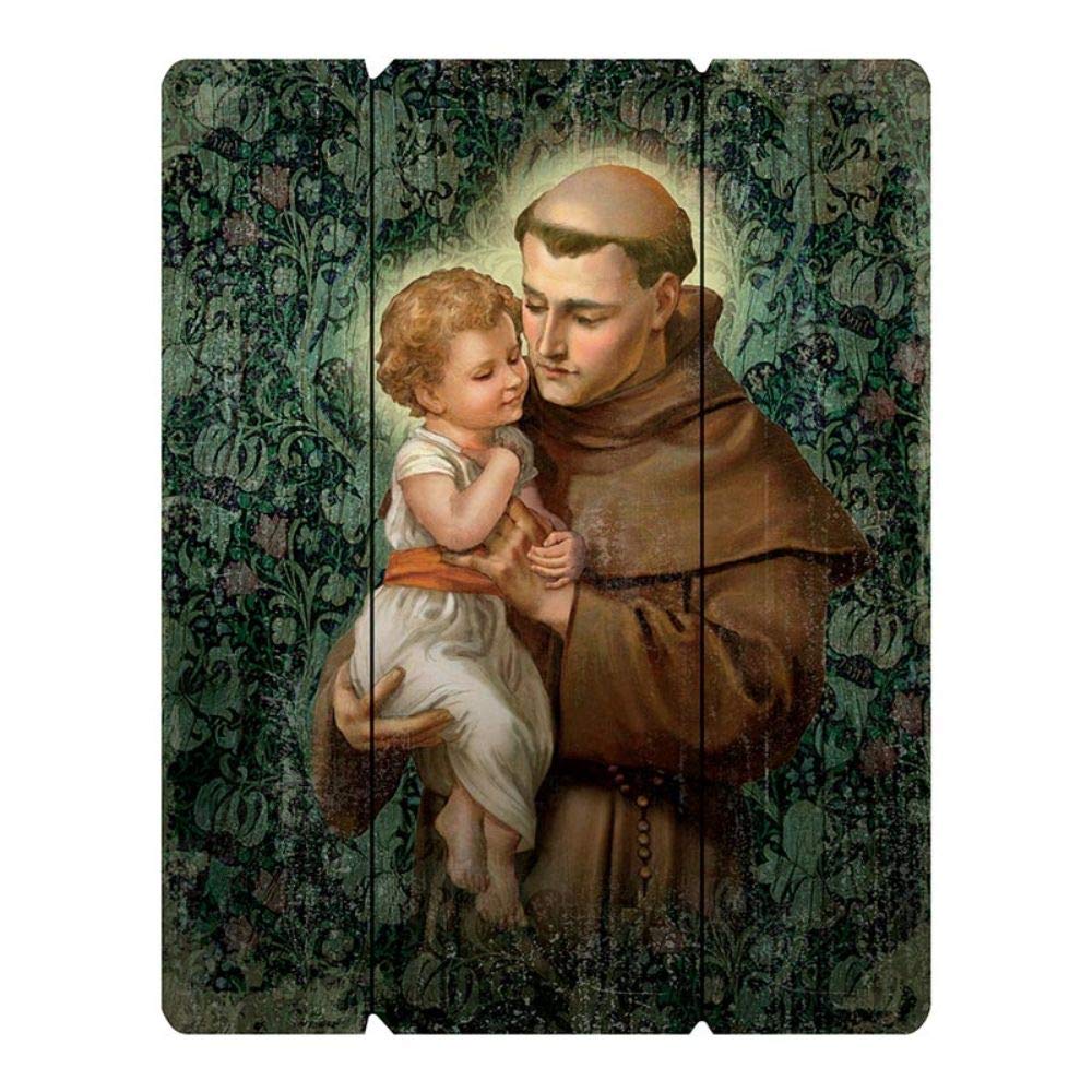 Christian Wood Pallet Sign - Saint Anthony Plaque for Home Decor