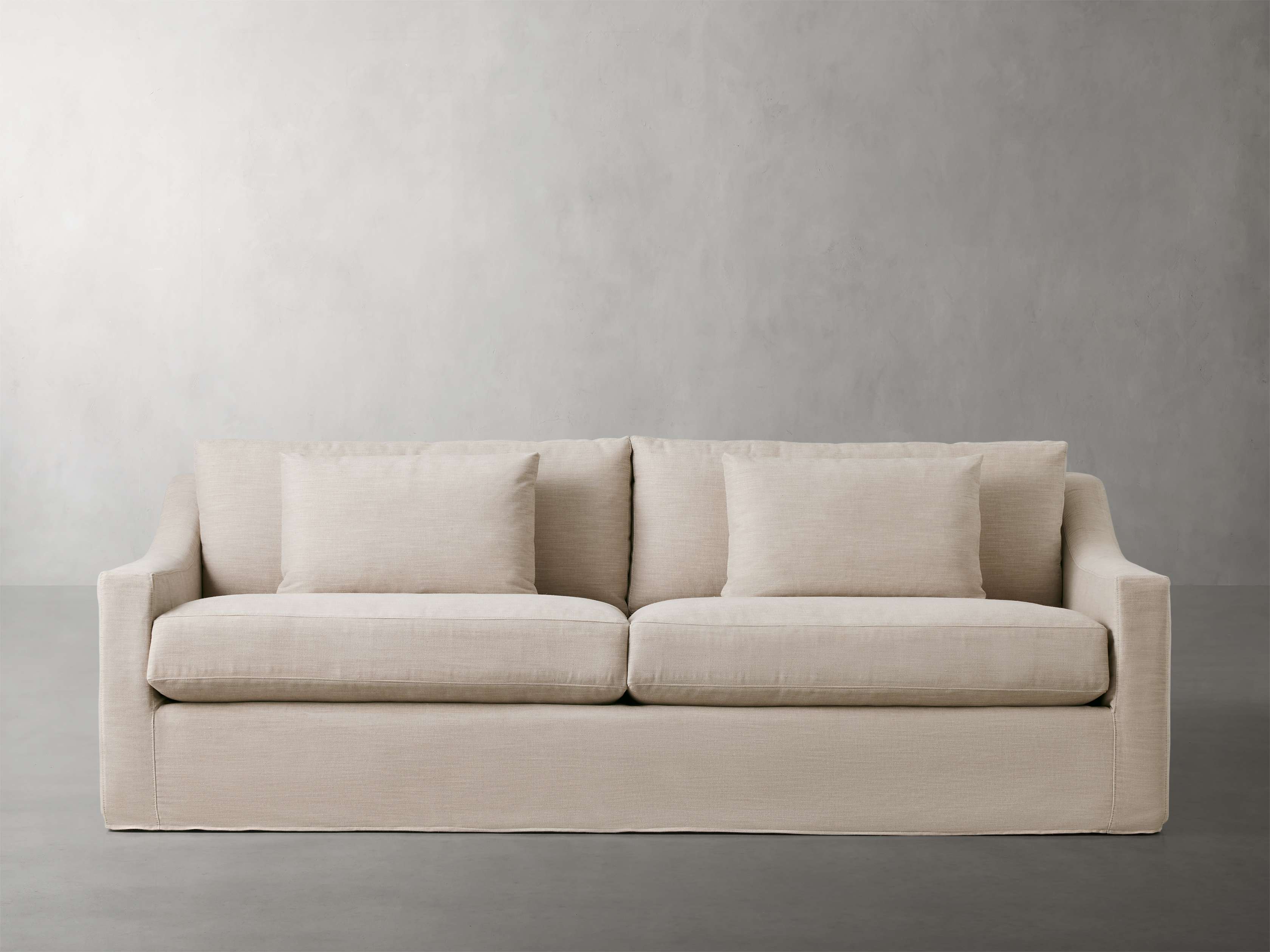 Ashby Slipcovered Sofa - Modern Comfortable Fabric Couch for Living Room, Home & Office - Perfect for Relaxing, Entertaining & Small Spaces