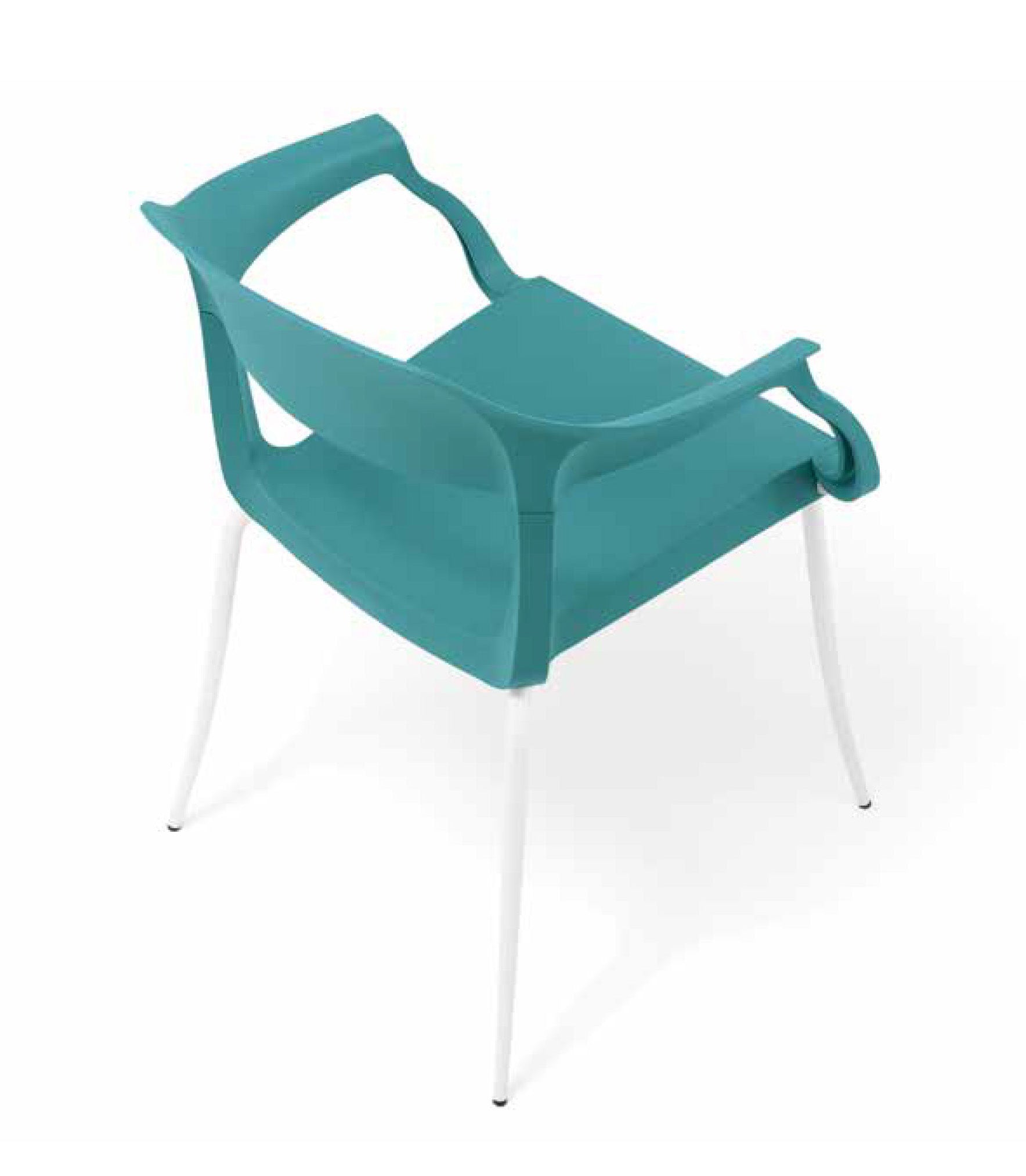 Evo Strass P Stackable Armchair by Green - Modern Stackable Chair for Home, Office & Outdoor Use - Space-Saving Dining & Lounge Furniture