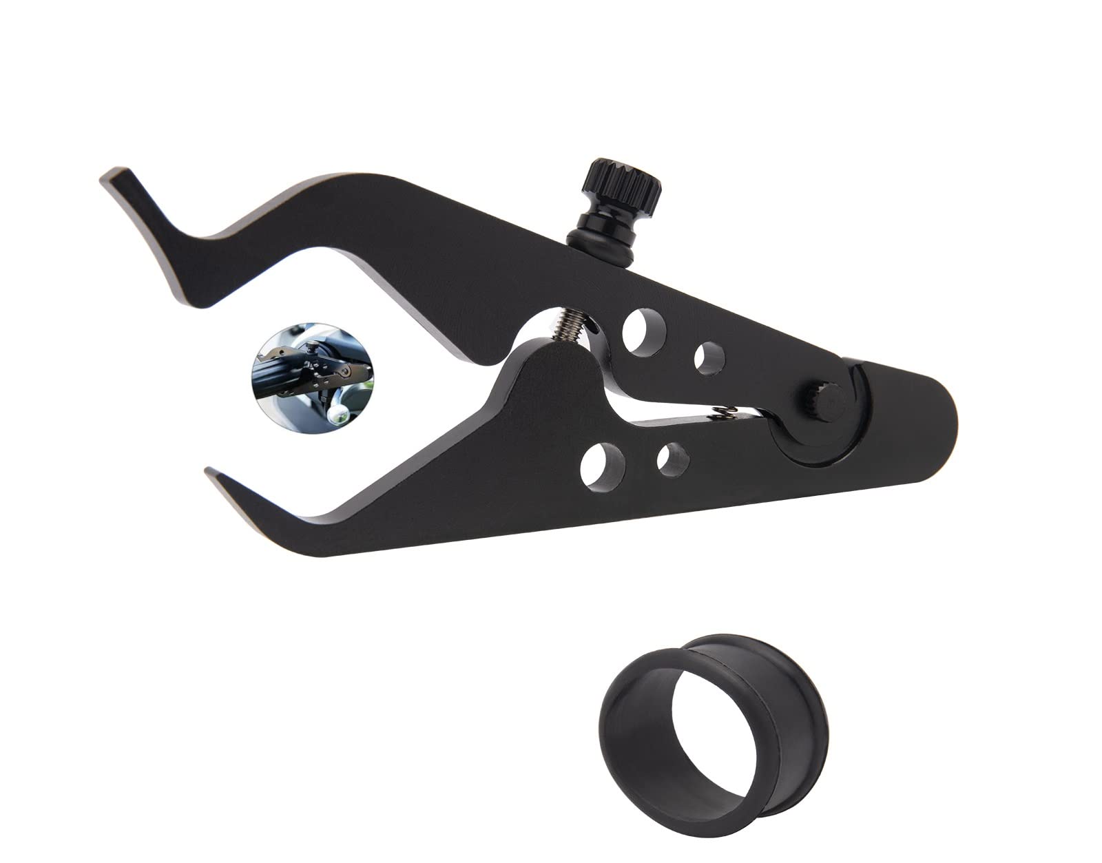 Universal Motorcycle Cruise Control Throttle Lock System - Durable Aluminum Alloy Hand Grip Assist with Silicone Protection for Most Bikes | Perfect for Long Distance Rides & Highway Cruising