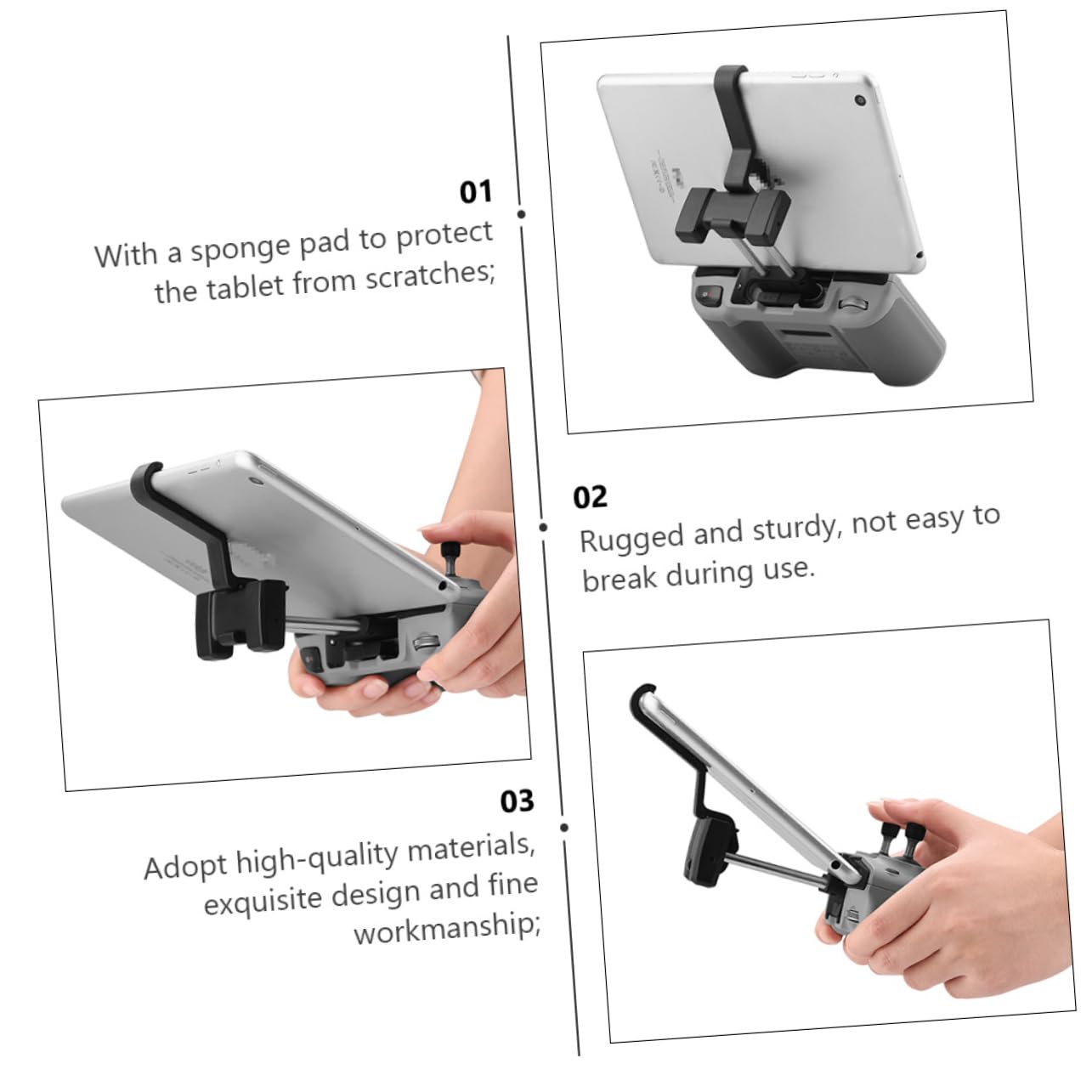 UKCOCO 2-Pack Remote Controller Extension Bracket with Phone Holder - Adjustable Stand for DJI Drone Controllers, Smartphones & Tablets - Perfect for Aerial Photography & FPV Flying