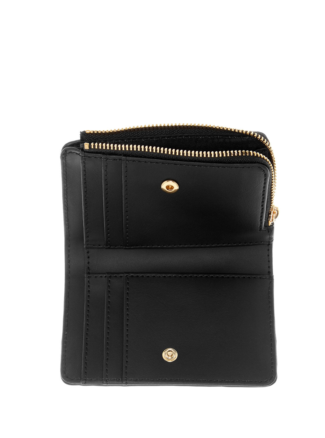 Black Laurel Zip Around Wallet - Stylish & Durable Leather Card Holder for Men & Women - Perfect for Everyday Use, Travel & Business