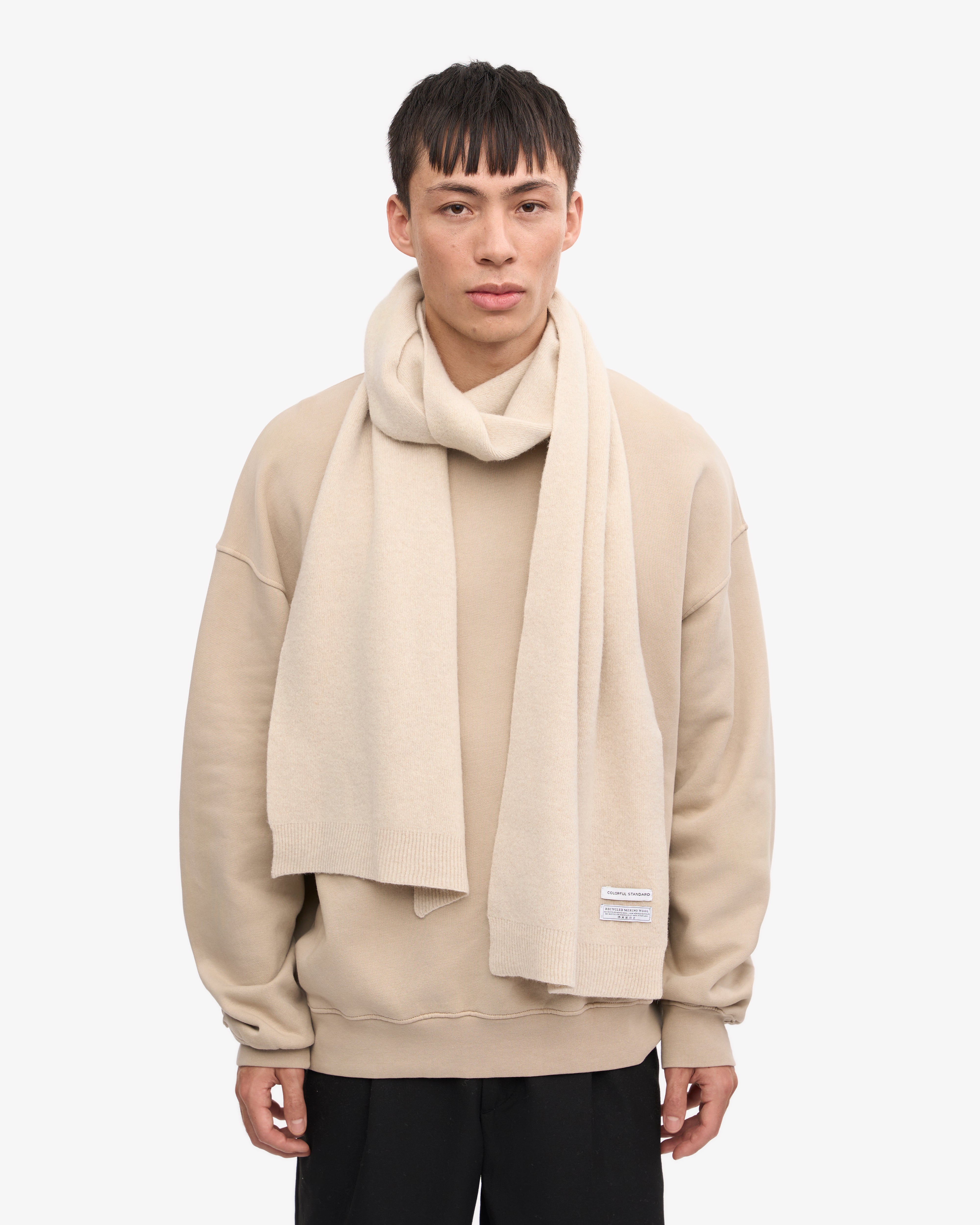 Premium Merino Wool Scarf - Soft & Warm Winter Accessory for Men & Women - Ivory White - Perfect for Cold Weather, Outdoor Activities & Fashion Styling