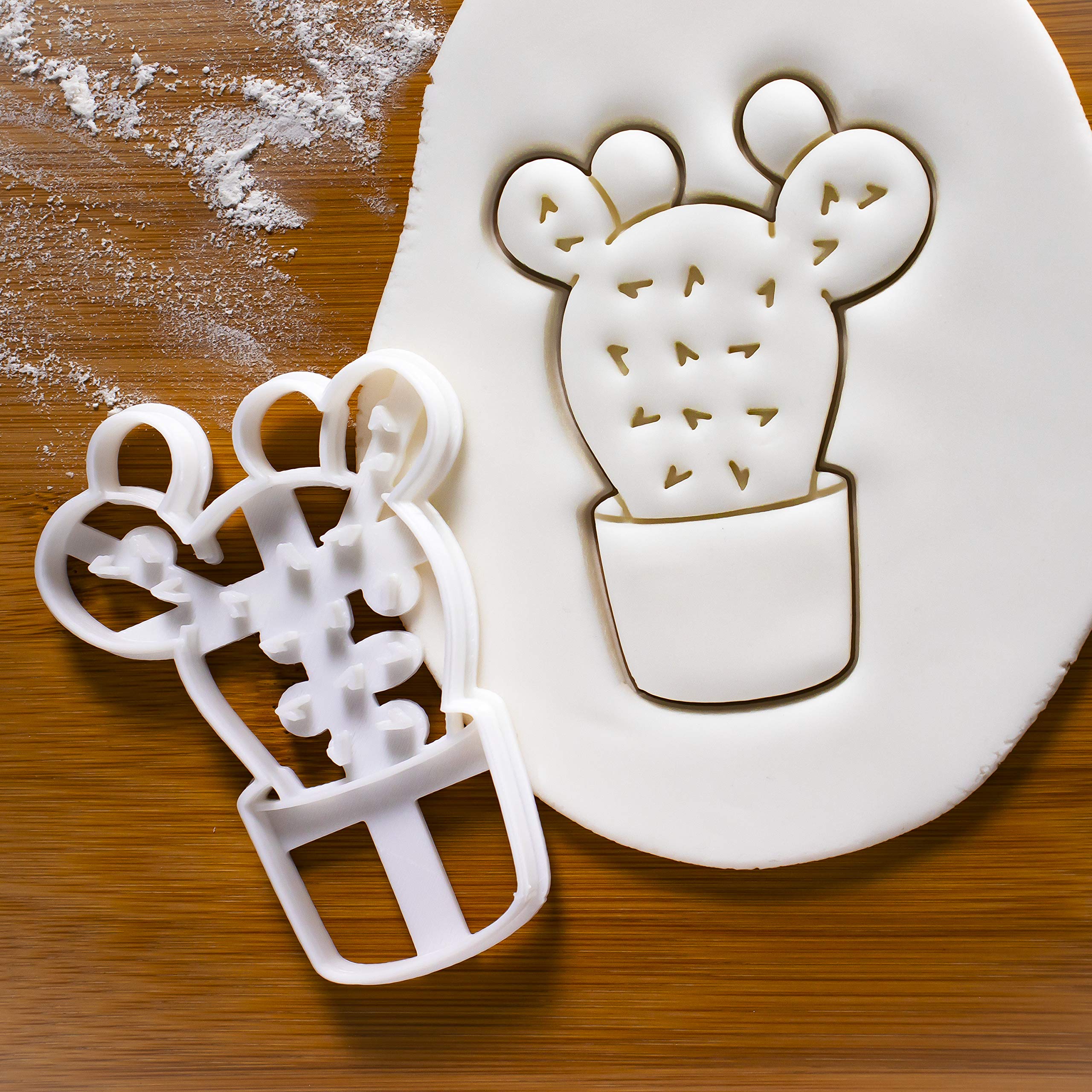 Prickly Pear Cactus Cookie Cutter - 1 Piece Stainless Steel Baking Tool for Cactus-Shaped Cookies, Cupcakes & DIY Desserts - Perfect for Southwest Theme Parties, Baby Showers & Home Baking