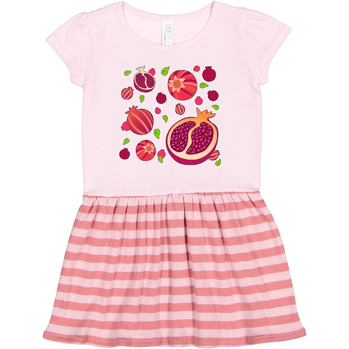 Inktastic Pomegranate Fruit Party Toddler Dress - Cute Girls' Summer Outfit for Birthday, Family Gatherings & Photo Shoots